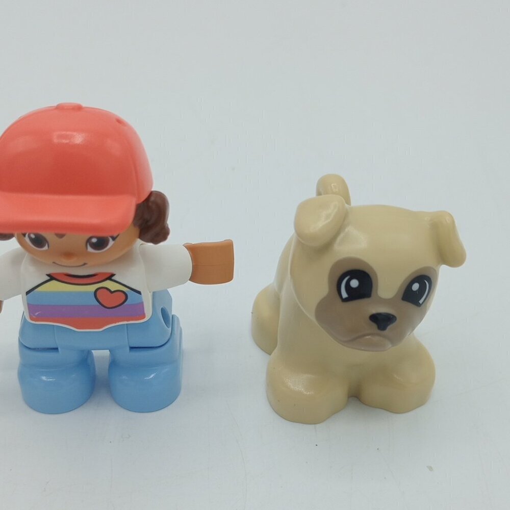 LEGO DUPLO Figures Lot of 3 Boy Girl Dog Family Pet Set Toddler Preschool Buildi - Picture 3 of 13